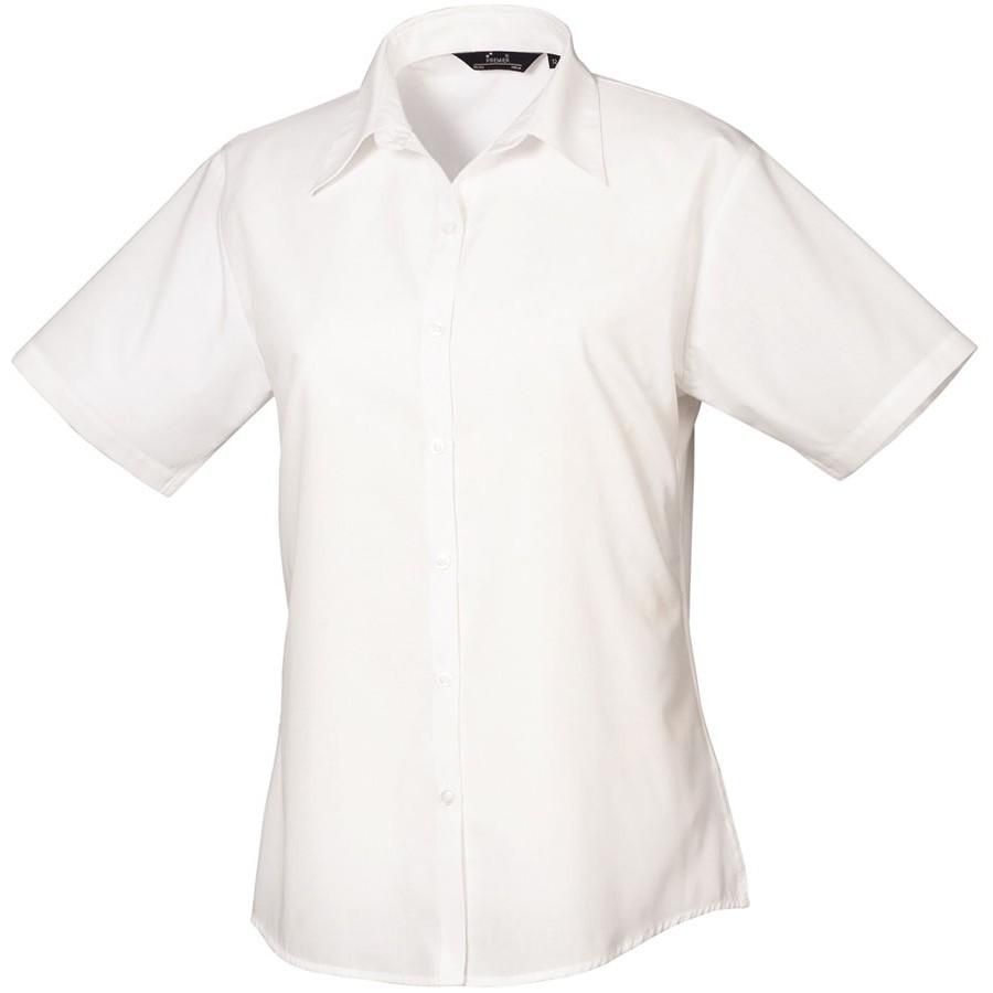 DAMEN BLUSE KURZARM weiß, Gr. 6XL, weiß, Gr. 6XL