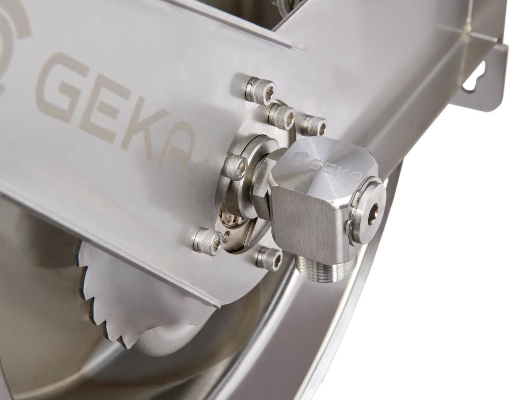 GEKA plus automatischer Schlauchaufroller EA15, Edelstahl, für 25m 1/2" / 15m 3/4"