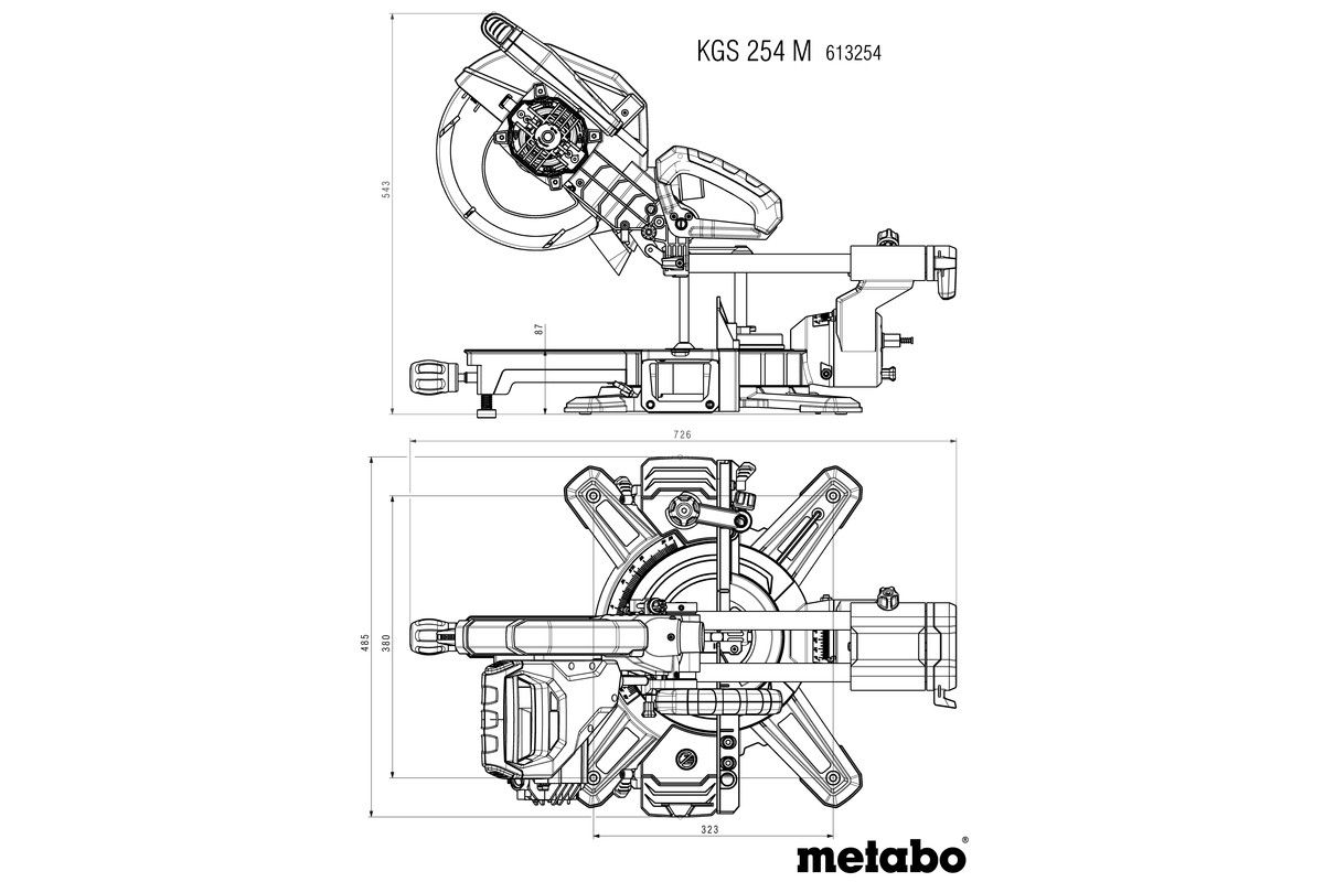 Kapp- und Gehrungssäge KGS 254 M Metabo