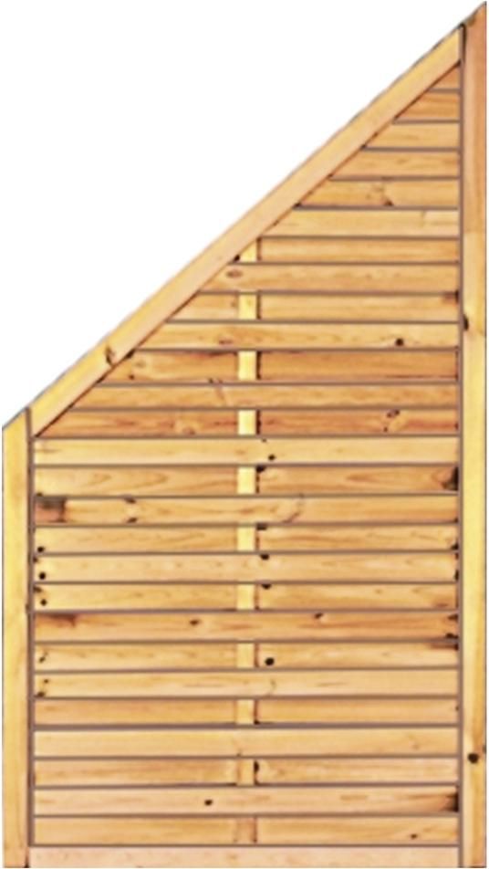 Lamellenzaun-ECKE 100 x 180/90 cm Rahmen 34/54 mm