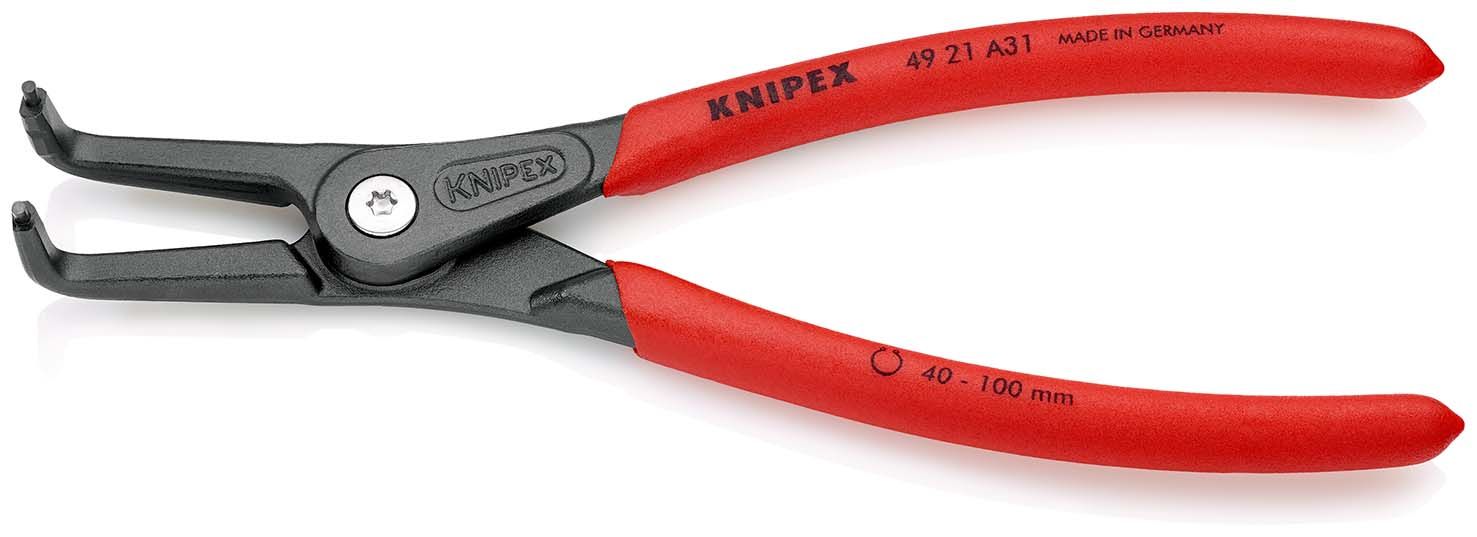 KNIPEX Präzisions-Sicherungsringzange für Außenringe auf Wellen mit rutschhemmendem
