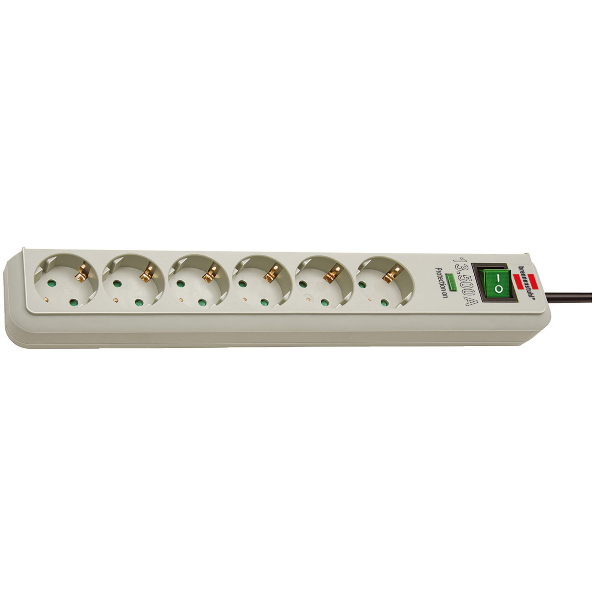 Steckdosenleiste Eco-Line 6fach grau