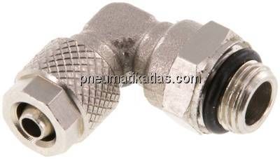 Winkel-Drehverschraubung G 1/8"-6x4mm, Messing vernickelt