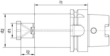Aufsteckfräserdorn DIN69893A KKB HSK-A100 16x50mm HAIMER