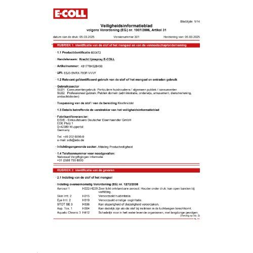 Kraftsprühkleber 400ml E-COLL