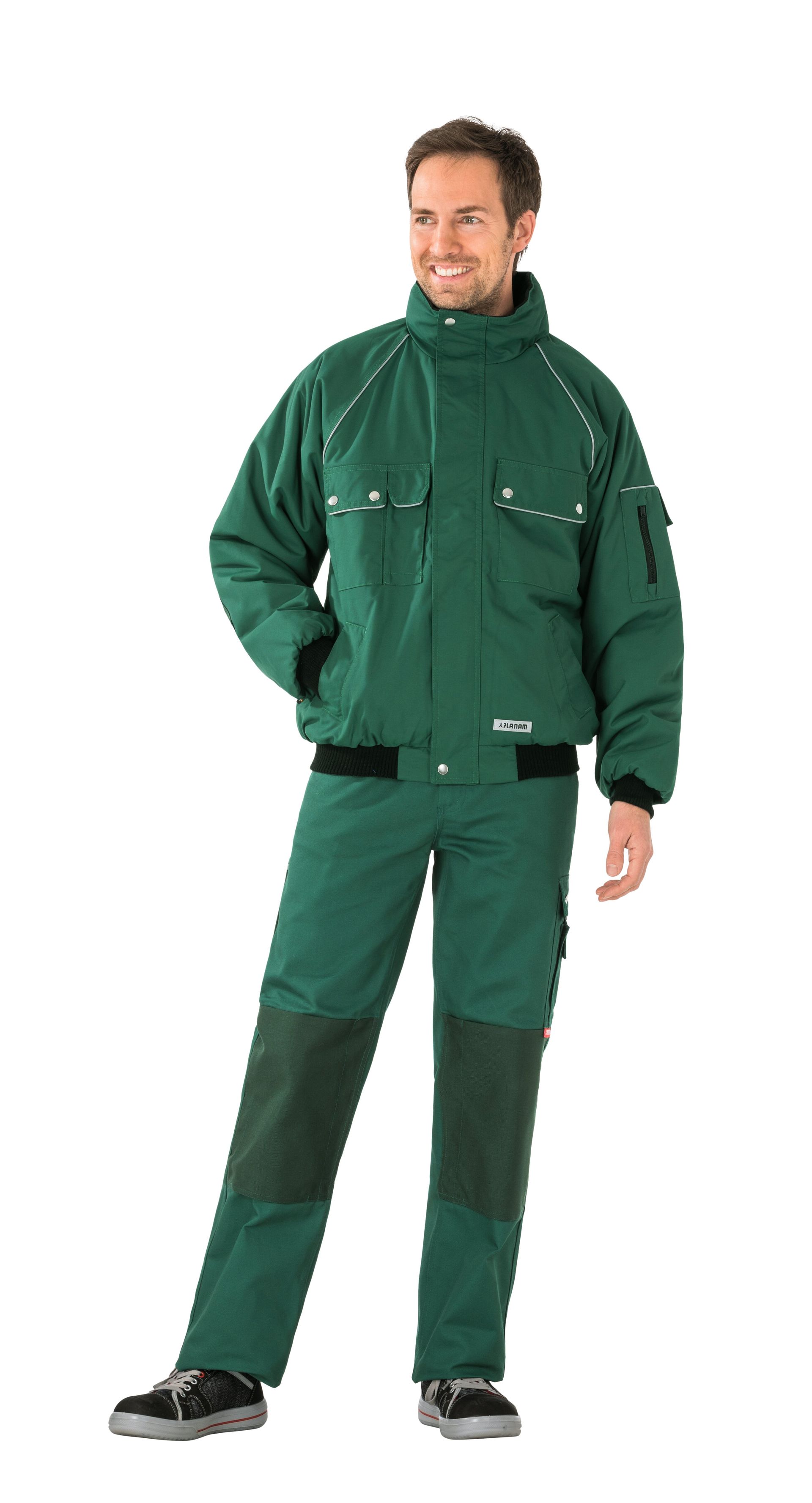 Planam Winterblouson Canvas 320, Outdoor grün/grün Gr. S