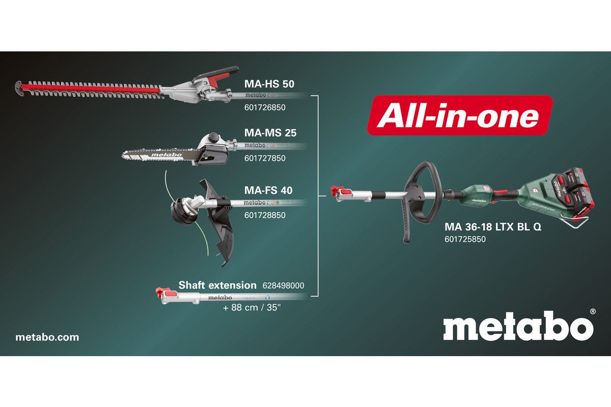 Heckenscheren-Aufsatz MA-HS 50 Metabo ohne Akku ohne Ladegerät Karton