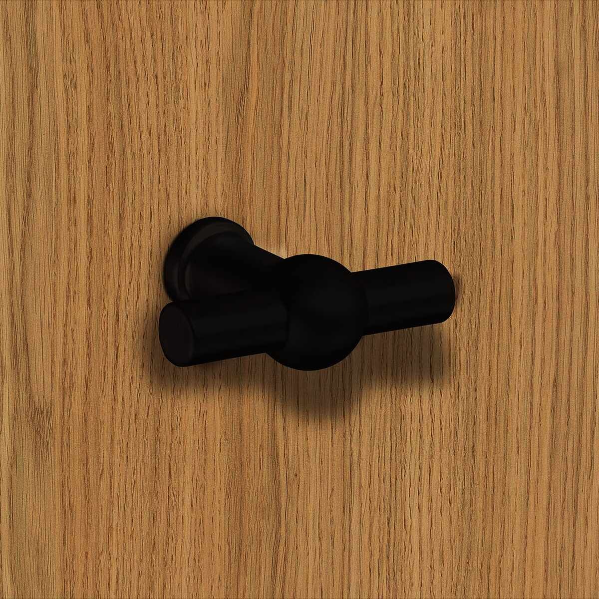 Knopf Altedo, L 50 mm, H 37 mm, Schwarz matt