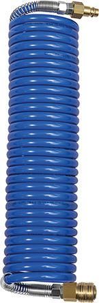 RIEGLER Spiralschlauch PA blau, Kupplung u Stecker