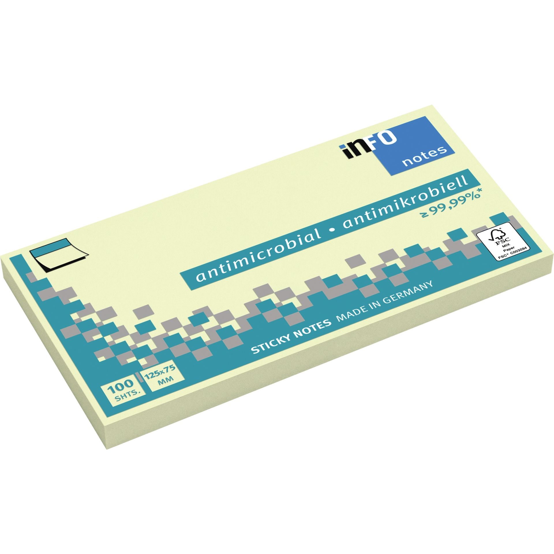 Haftnotiz 125x75mm 100Bl. gelb