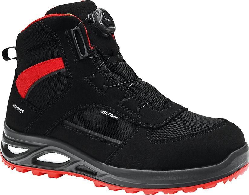 Damen Schnürstiefel HANNAH XXTL BOA black-redMid ESD S3, Gr. 35