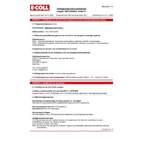 Batteriepolfett 100ml Tube E-COLL