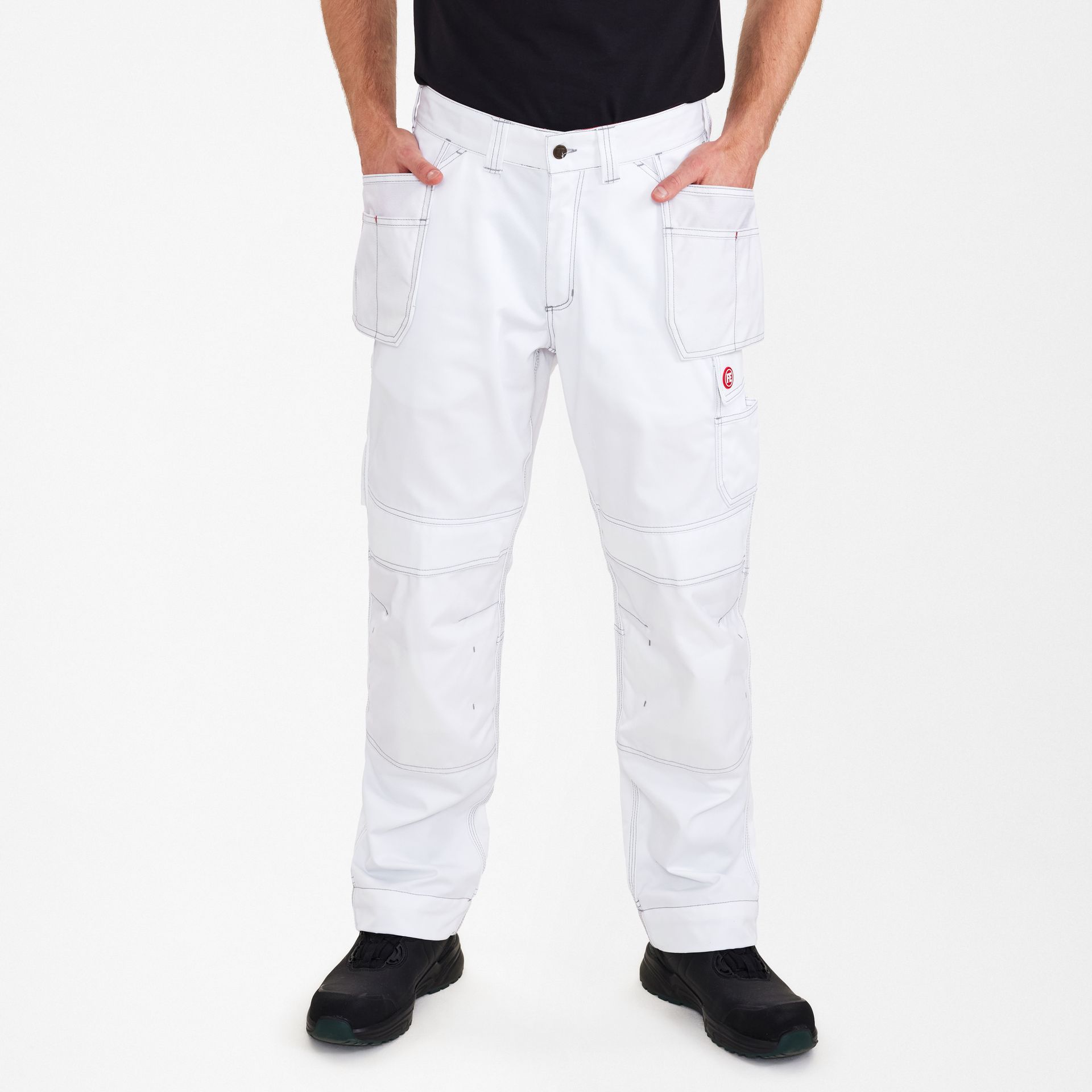 Combat Arbeitshose mit Holstertaschen Weiss, Gr. 42