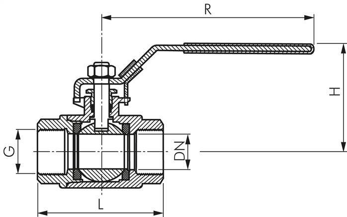 Edelstahl-Kugelhahn, Eco-Line, G 1/4", 0 bis 63bar