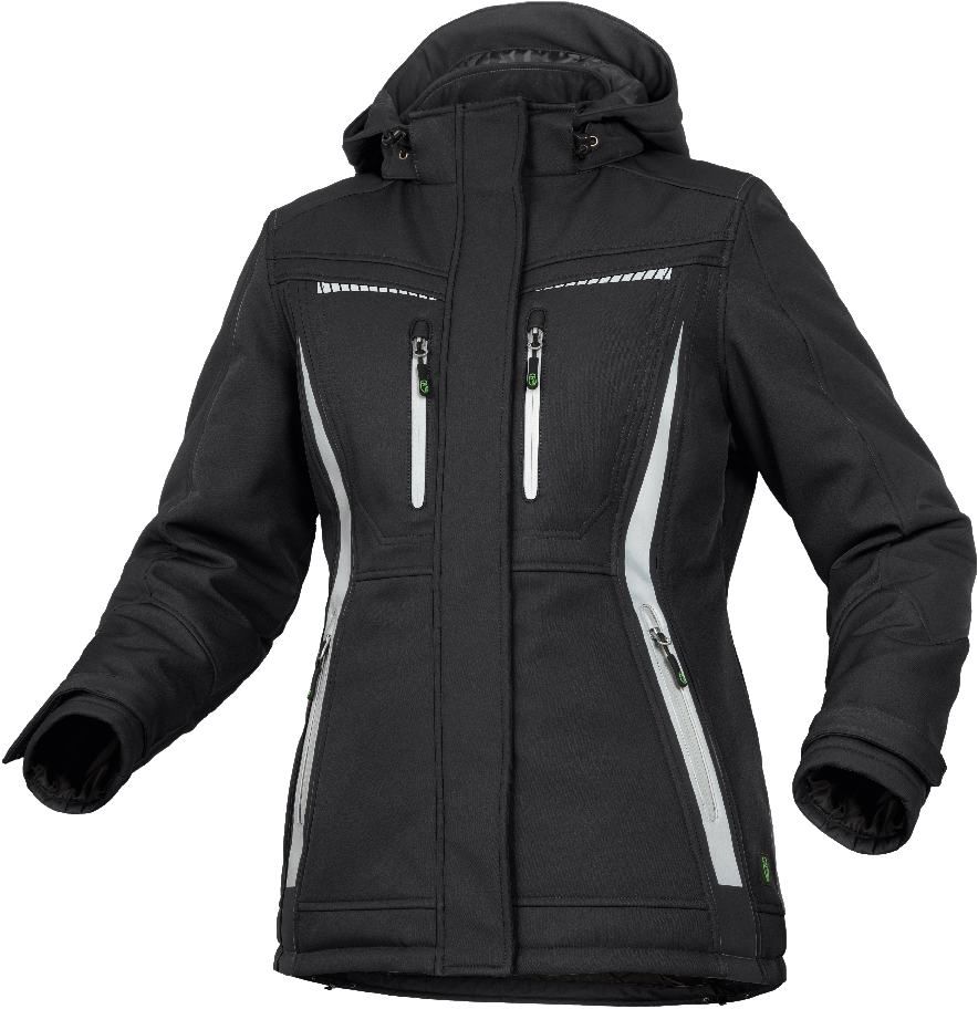 FLXDI05, Damen Winter-Softshelljacke schwarz, 50