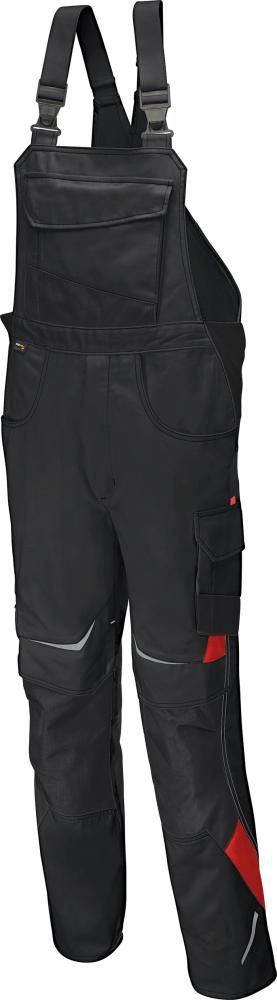 Latzhose PULSSCHLAG Gr. 102, schw./mittelrot