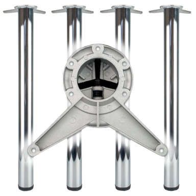 Tischfuss 710/60 mm Edelstahl Effekt