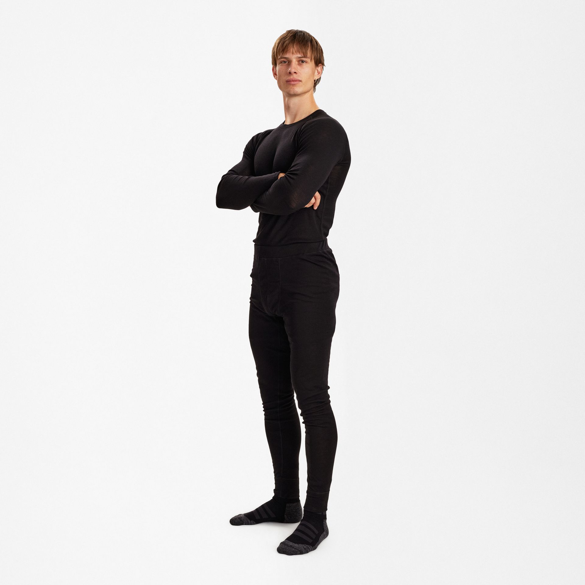 Wollunterhemd Schwarz, Gr. XS