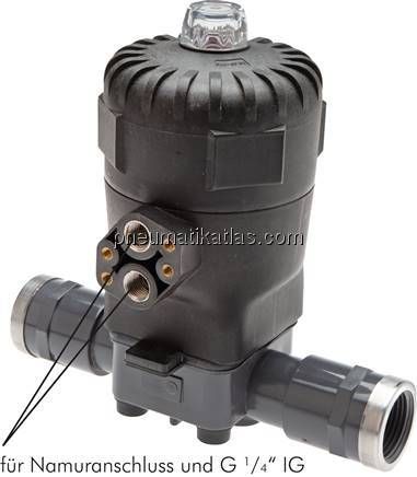PVC-Membranventil (NC) PVC / EPDM, Rp 1/2" Innengewinde