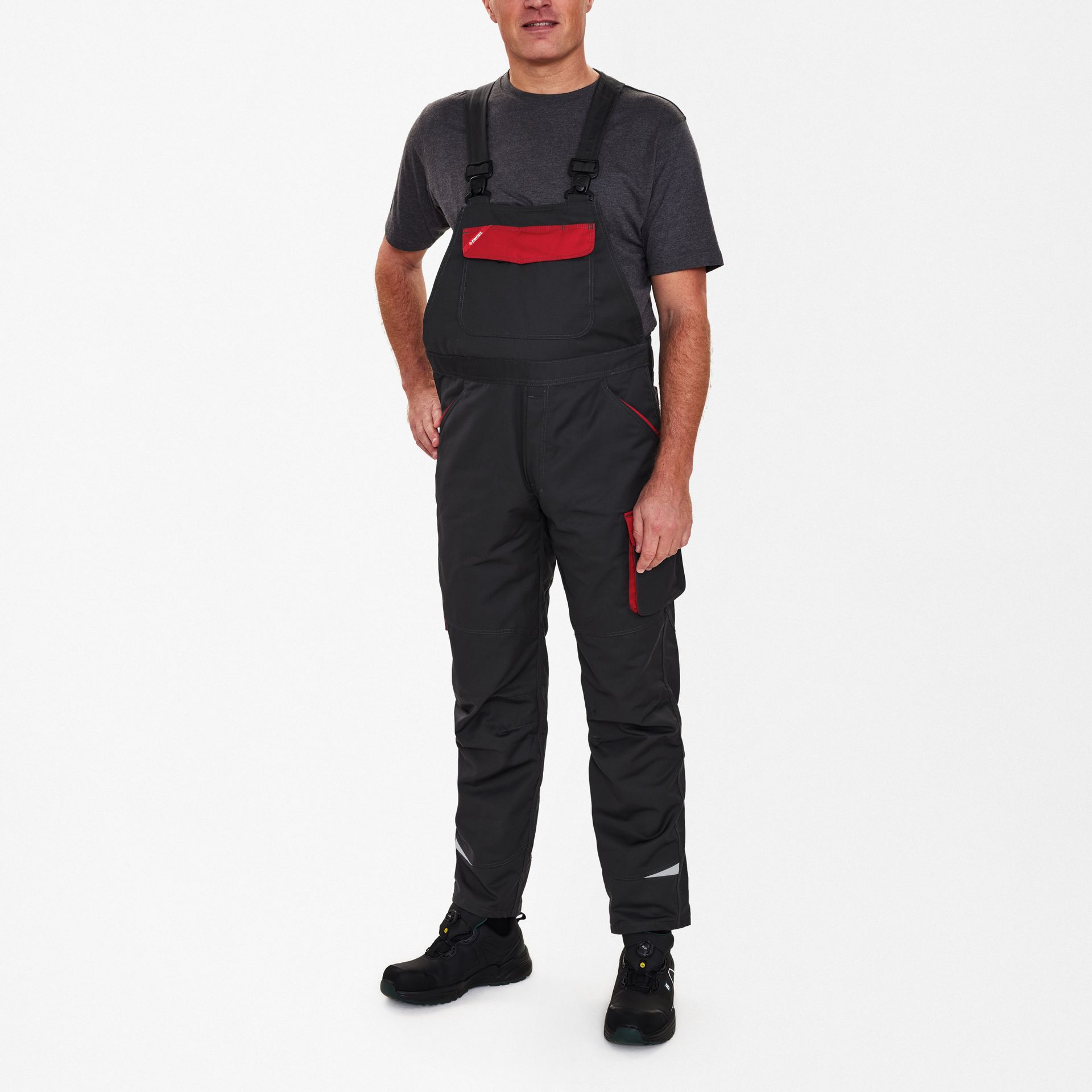 Galaxy Light Latzhose Anthrazit Grau/Tomato Red, Gr. 102