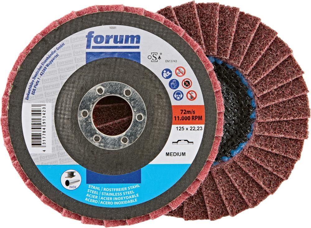 FORUM Fächerschleifscheibe 125mm, Vlies, a med