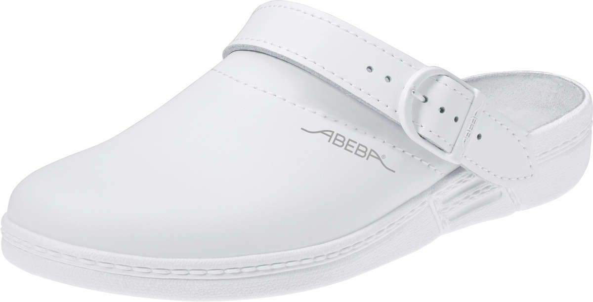 Clog 7021, OB FO SRC,Gr.38,weiß ABEBA
