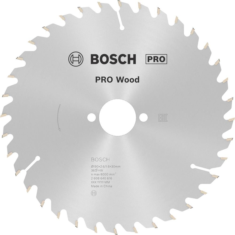 HM-Kreissägeblatt 190x2,6/1,6x30 36Z WZ BosVE à 1 Stück Optiline Wood BOSCH