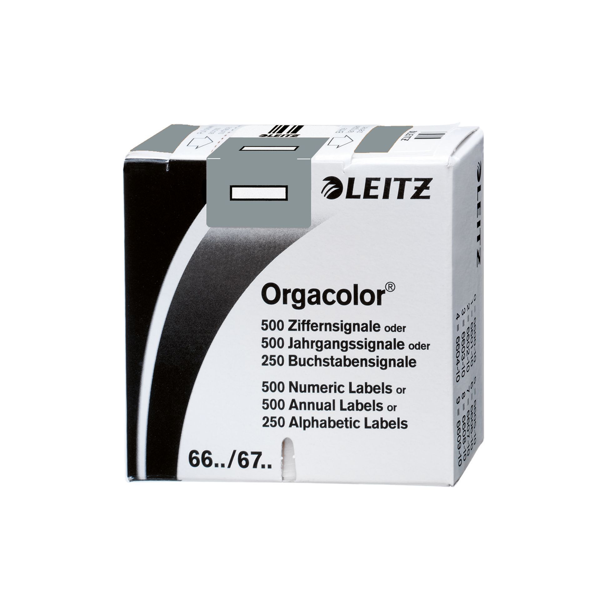 Buchstabensignal Orgacolor I grau 250 St./Pack.
