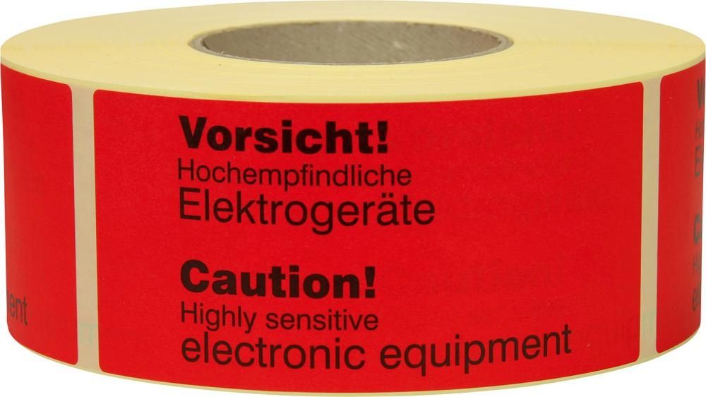 Hinweis Etiketten Senitive electronic