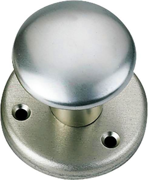 Türknopf auf Rosette F2 50 mm Pilzknopf