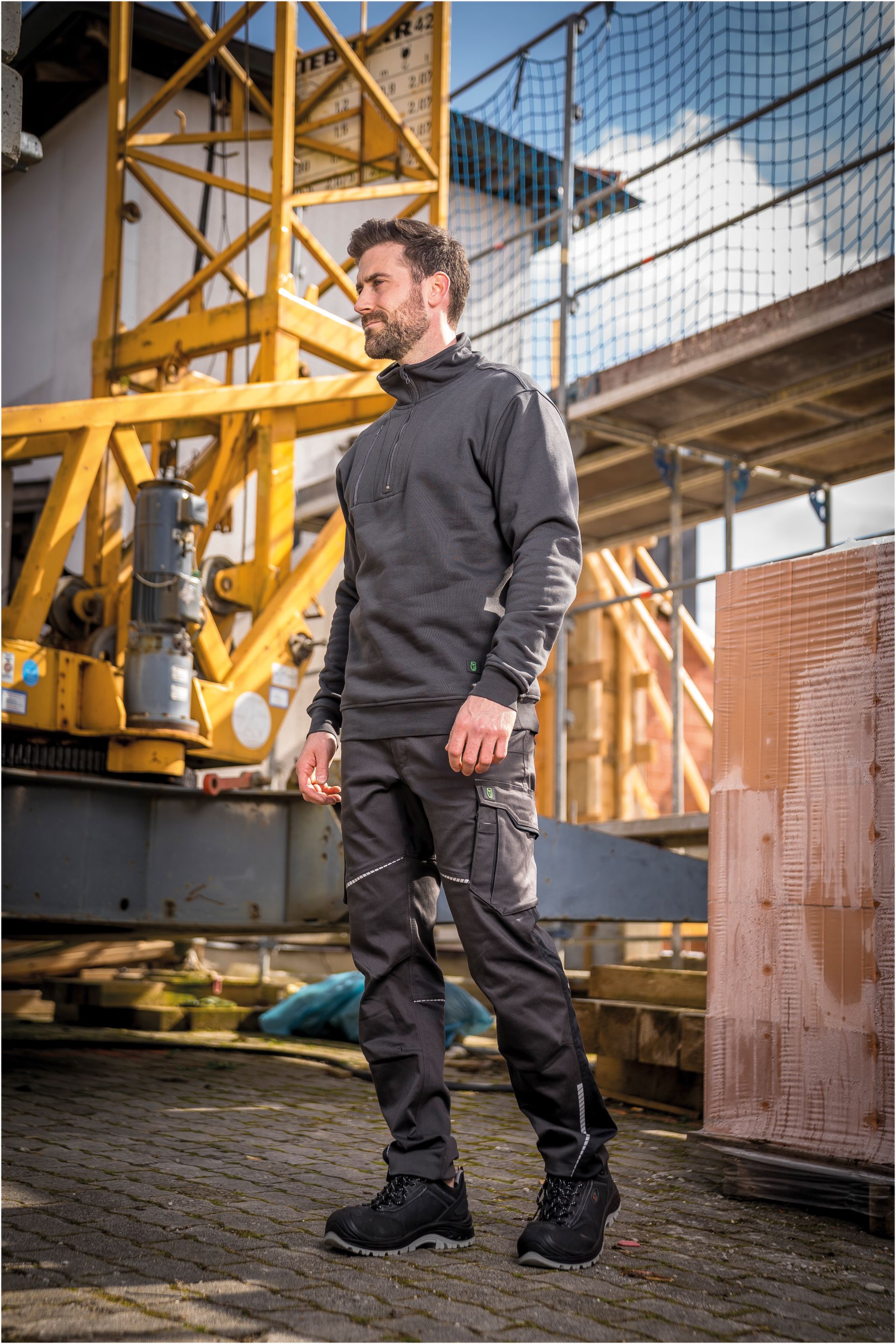 Leibwächter Flexline Arbeitsjacke, Anthrazit, Gr. XL