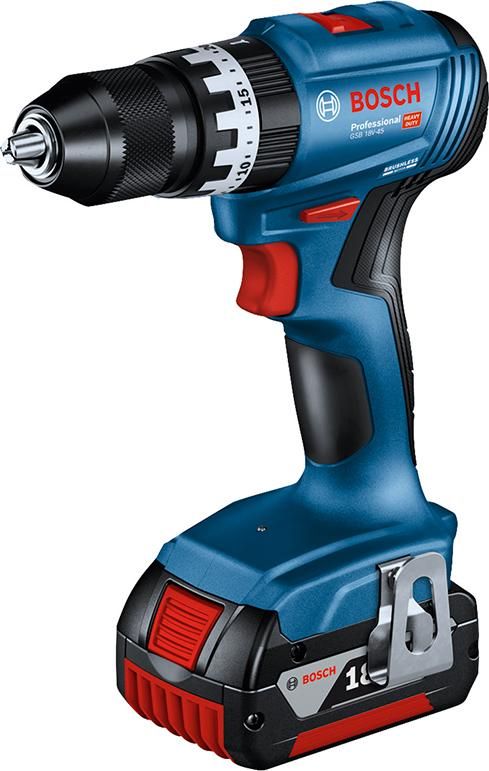 Akku-Schlagbohrschrauber GSB 18V-45 Bosch 2x18,0 V 3.0 Ah LadegerätGAL18V-40 L-Boxx