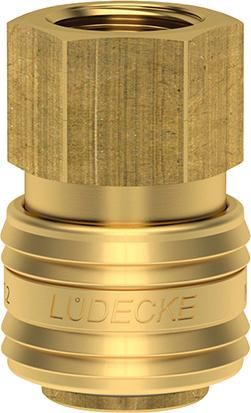 SchnellverschlusskupplungNW 7,2mm, Messing, Serie ES, IG G1/2" LÜDECKE