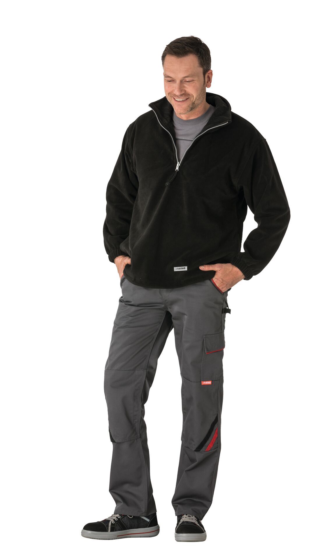 Planam Relax Fleecetroyer Outdoor schwarz/anthrazit Gr. S