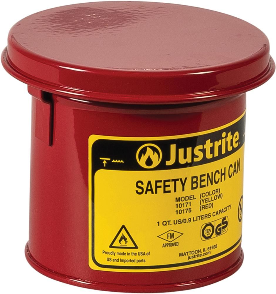 Lösungsmittelkanister mit Klappdeckel rot, 1,0l B124xT140xH124 mm