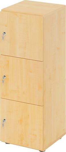 Schließfachschrank V234L3B400xT420xH1110 mm 3 OH 3 Fächer Ahorn