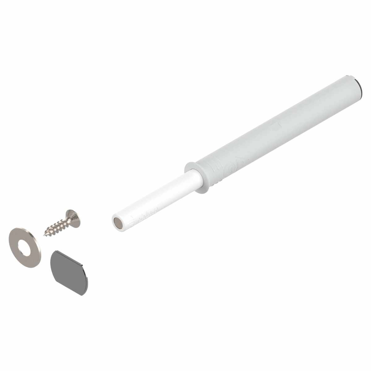 TIP-ON Einheit für Türen (Set), Langversion, mit Magnet, seidenweiß