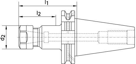 Spannzangenfutter kurz DIN ISO 7388-1ADB SK40 ER16 HAIMER
