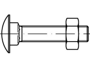 DIN 603 Mu St. M 8 x 70 Gewinde bis Vierkant S