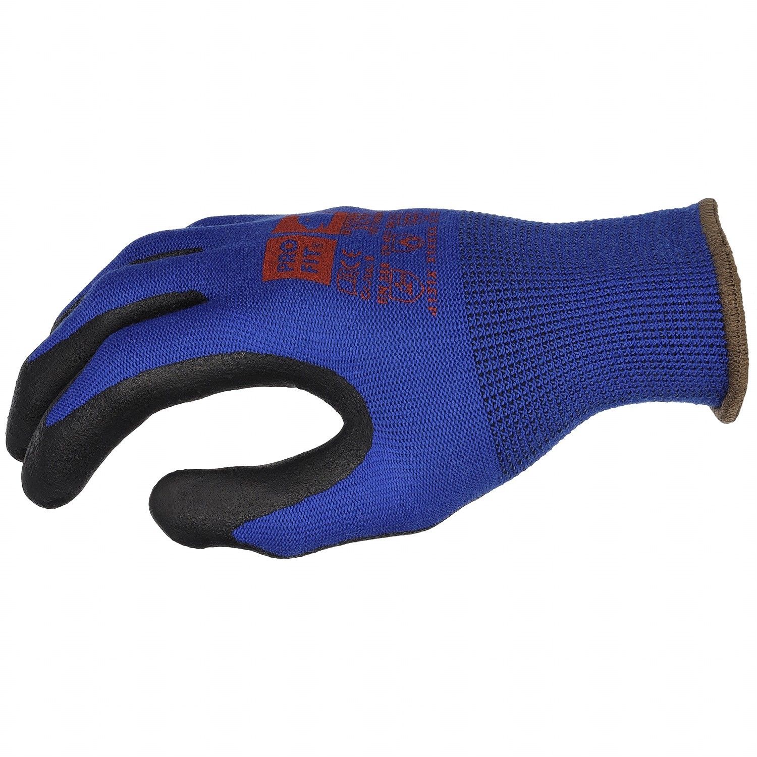 Nitril Handschuhe "Hit Therm",blau/schwarz, Noppen 10