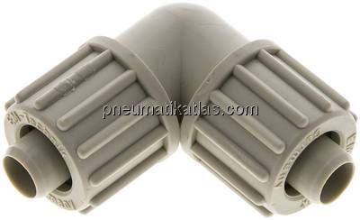 Winkel-Verschraubung 16x10mm, Polypropylen