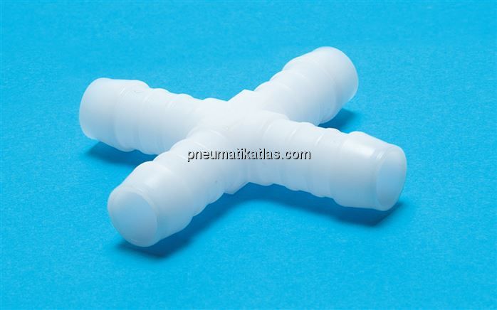 Kreuz-Schlauchverbinder 4mm, POM