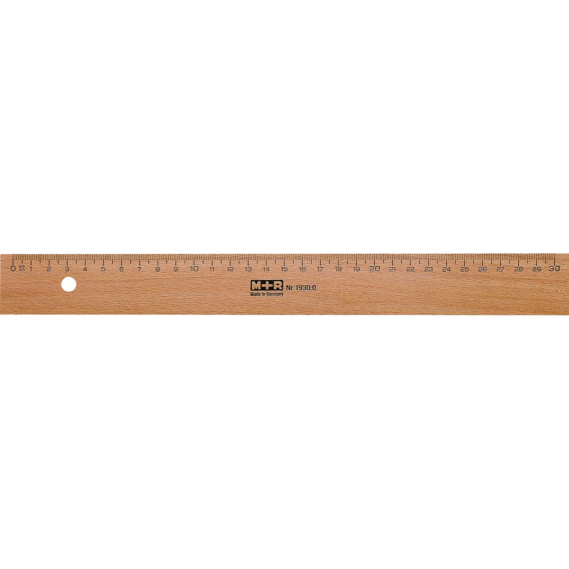 Lineal 30cm Holz Metalleinlage