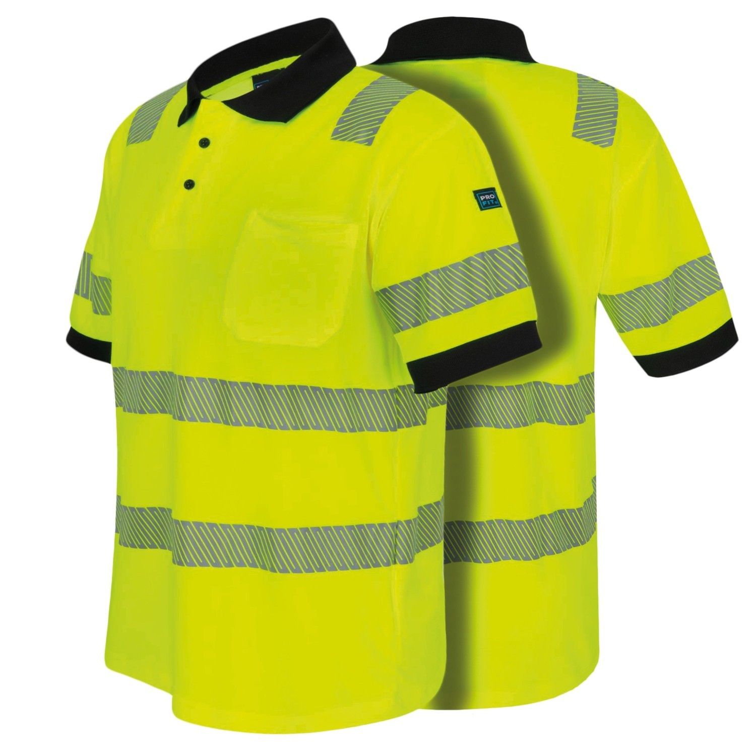 WARNSCHUTZ POLO-SHIRT mit UV-Schutz, neongelb, Gr. S