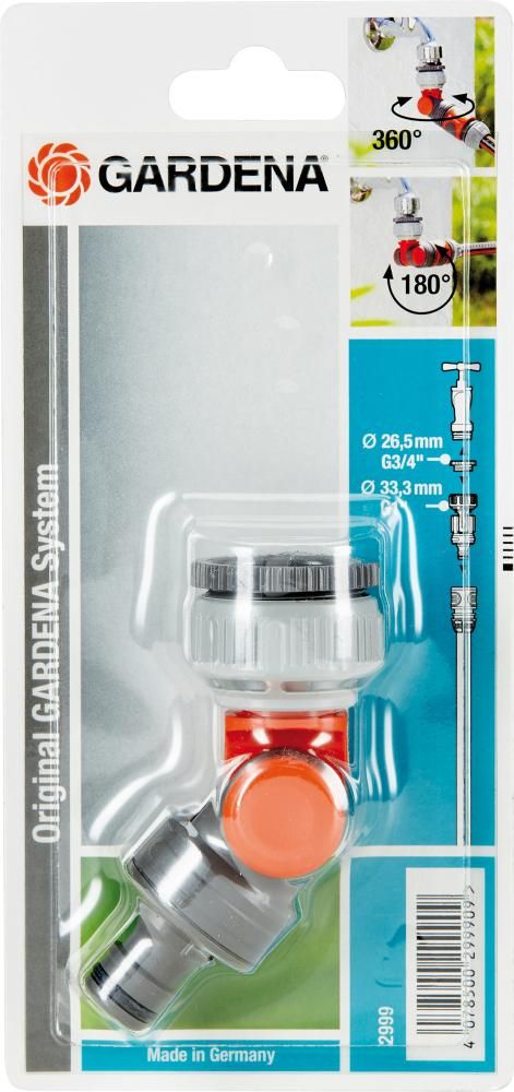 SB-Winkelhahnstück für (G3/4)-Wasserh. (G1)-Gew.Gardena