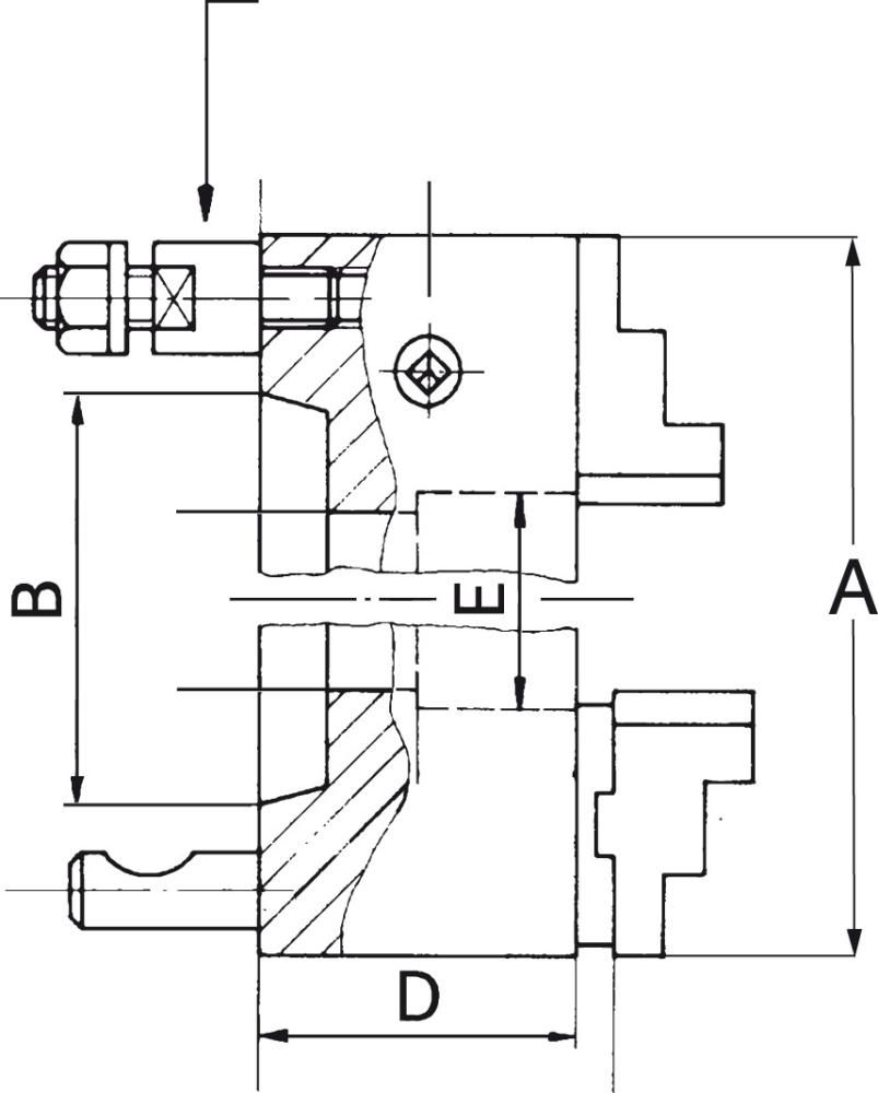 Dreibacken-Drehfutter DURO-M 400/3 K11/702-3 RÖHM
