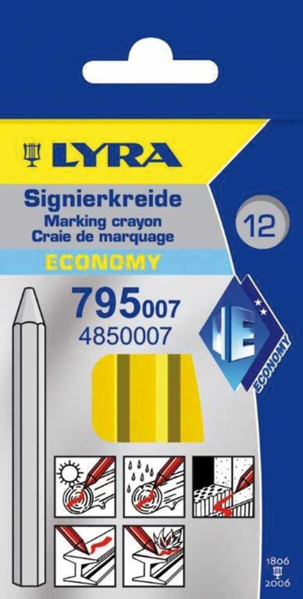 Signierkreide Gelb 12St