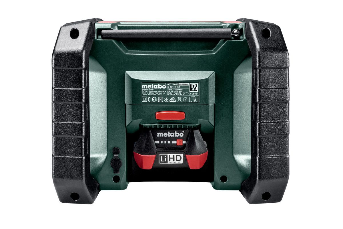 Baustellenradio solo R 12-18 DAB+BT Metabo ohne Akku ohne Ladegerät Karton