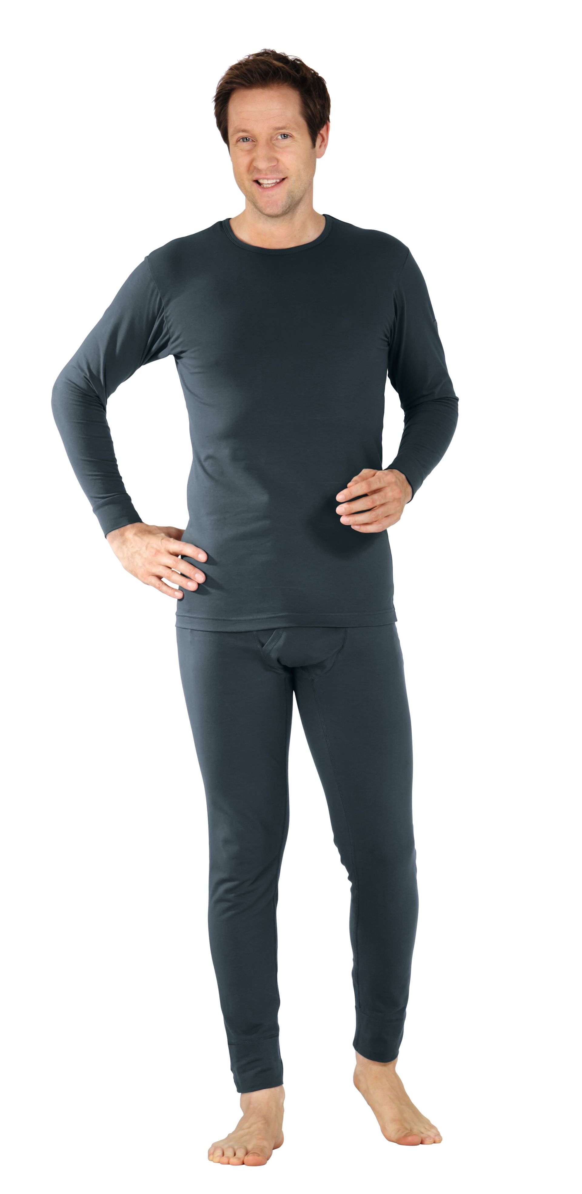 Planam Shirt langarm 190 g/m² Funktionsunterwäsche grau Gr. S