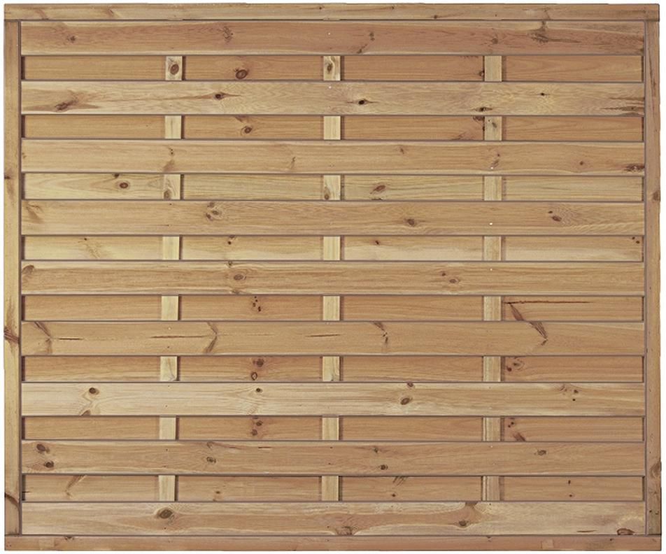 Maxi-Massiv-Zaun 180x150cm Rahmen 45/45mm kdi grün Lamellen geriffelt & geschraubt